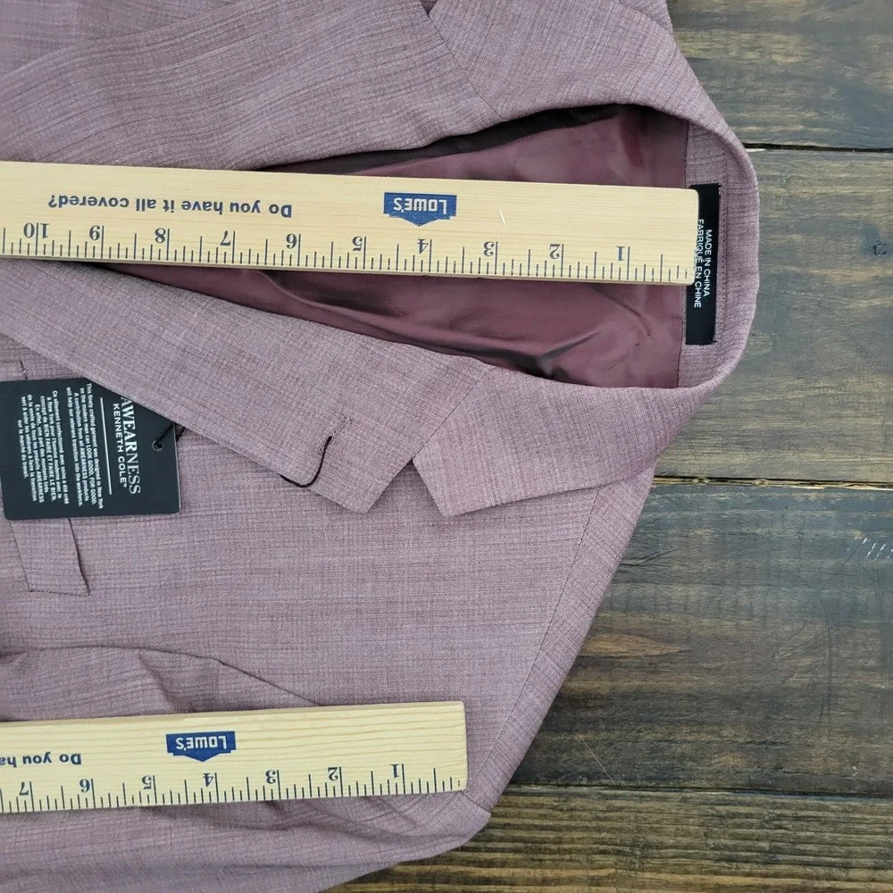 Kenneth Cole Awearness Mens Sport Coat Blazer Two Button Plum Wool Blend 40R NEW